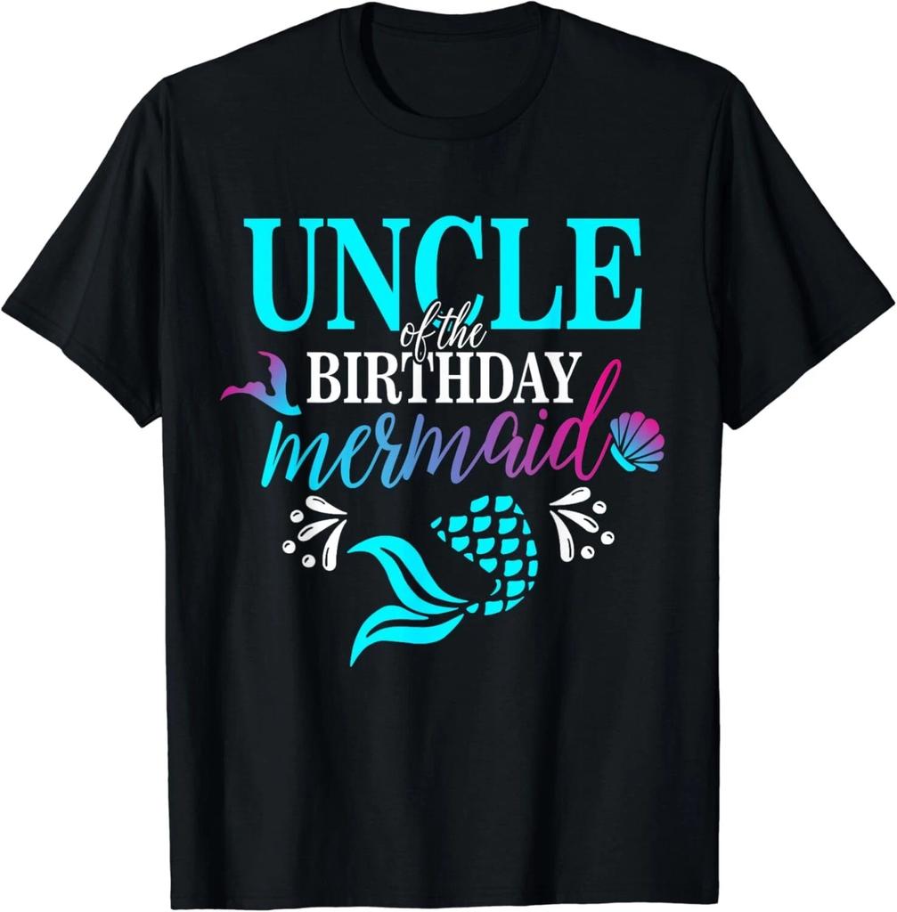 Uncle Of The Birthday Mermaid Matching Family Gift Unisex T-Shirt