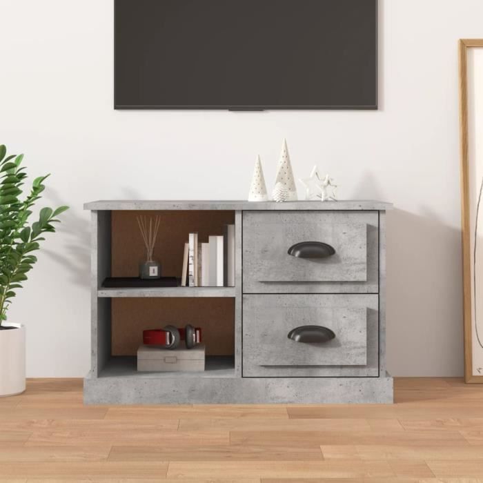 VidaXL TV Stand Concrete Grey 73x35.5x47.5 Cm Engineered Wood 816172