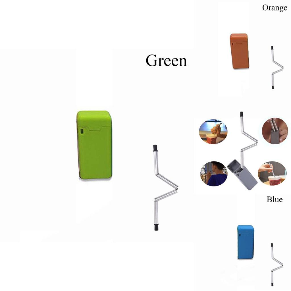 Креативная Портативная Уличная Дорожная Складная Многоразовая Соломинка из Нержавеющей Стали Идеально Подходит для Экологичных Приключений