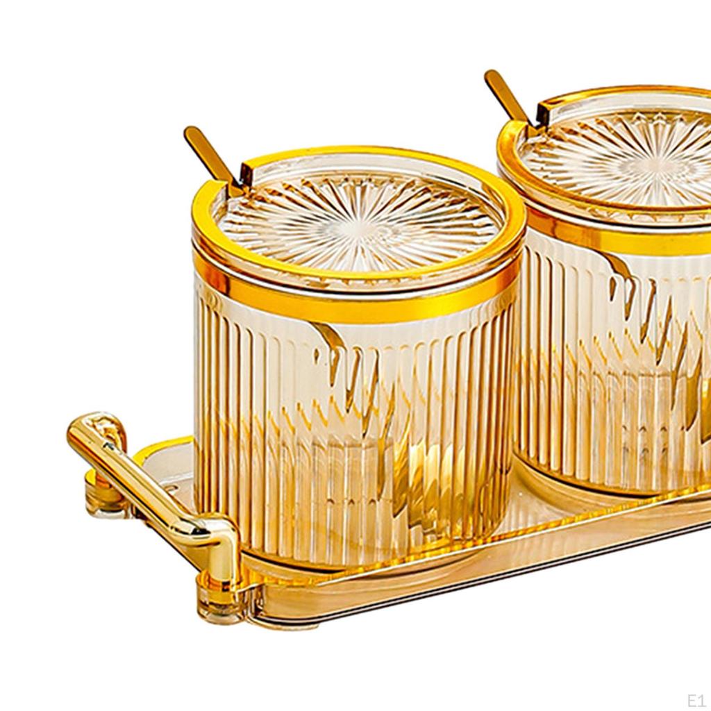 3 декоративных прозрачных контейнера для хранения приправ, стильных простых баночек для приправ, набора горшков