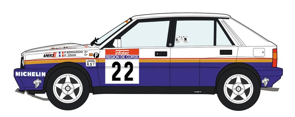Hasegawa Lancia Delta HF Integrale 16v 1990 Tour de Cors Rally Пластиковая модель 20573 1/24