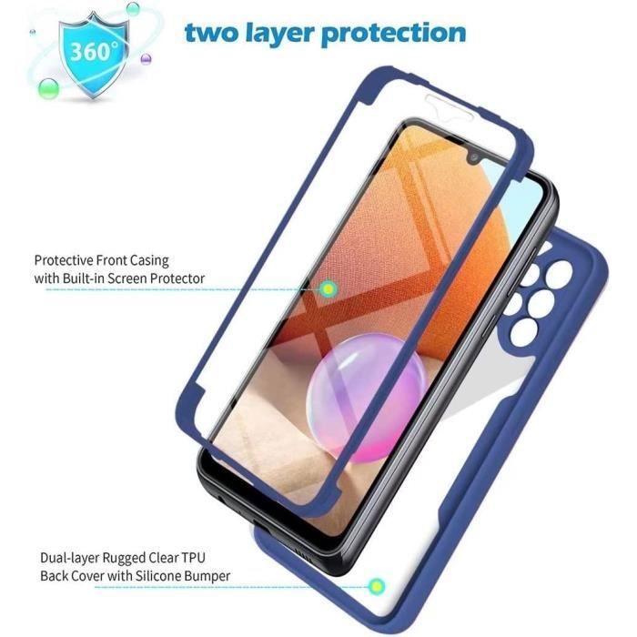 Защитный чехол - BOOLING - для Samsung Galaxy A23 5G - Ударопрочный 360° - Темно-синий - Полужесткий