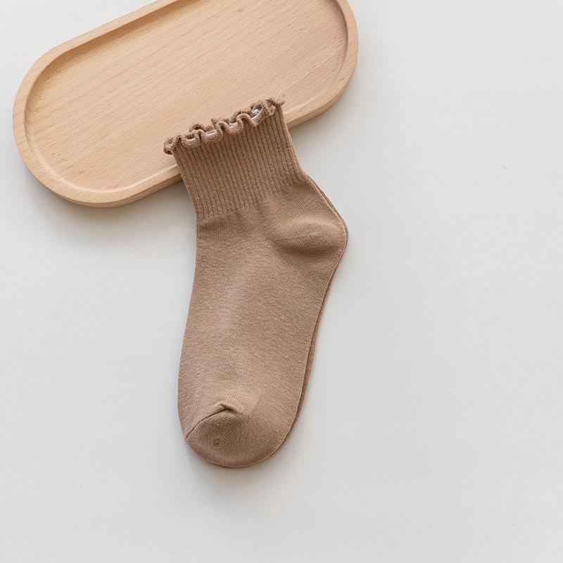 Носки с оборками НОВЫЕ Весенне-летние тонкие Женские носки Солнечная система Jk Милые носки Вентилируемые Однотонные Повседневные носки