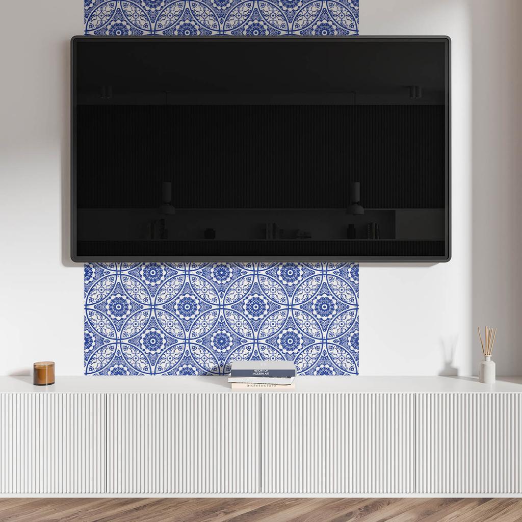 Decorative Self-Adhesive Vinyl Panel - For Hallway 100x50 cm Floral Pattern