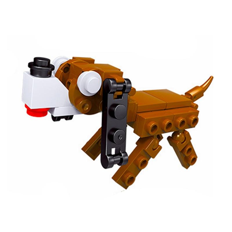 Фигурки животных MOC Милые маленькие жирафы носороги коровы Строительные кубики Игрушки идеально подходят для детей друзей Рождественская игрушка Подарки детям