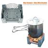 Outdoor Alcohol Stove Holder Camping Mini Foldable Wax Furnace with Stainless Steel Disc Wire Bracket Camping Burner Accessories