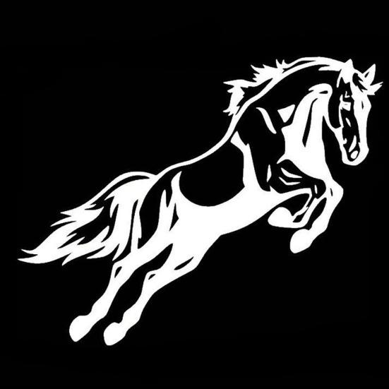 Mighty Jumping Horse Body Decal Bumper Vehicle Reflective Vinyl Car Sticker