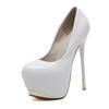 Fashion 16CM Thin High Heels for Women Platform Patent Leather Stiletto Shallow Modern Shoes Sexy Club Party Pumps Red Black Heels Women