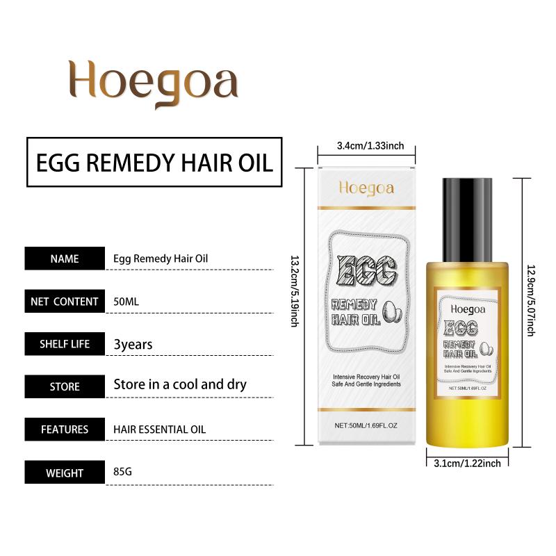 Egg Hair Oil Repairing Serum For Damaged Dry Permed Hair Nourish Frizz Control Smooth Ends Deep Care Solution