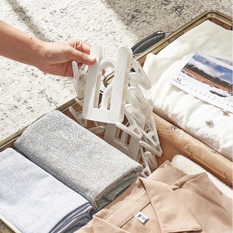 1PCS 8/6 Clip Clothes Drying Rack Multi-purpose Foldable Student Underwear Drying Hats and Socks Artifact Folding Travel Portable Clip Drying