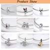 Charms Copper Copper Love Heart Dog Cat Paws Pendant Beads Fit Original Mula Bracelet Diy Jewelry For Women