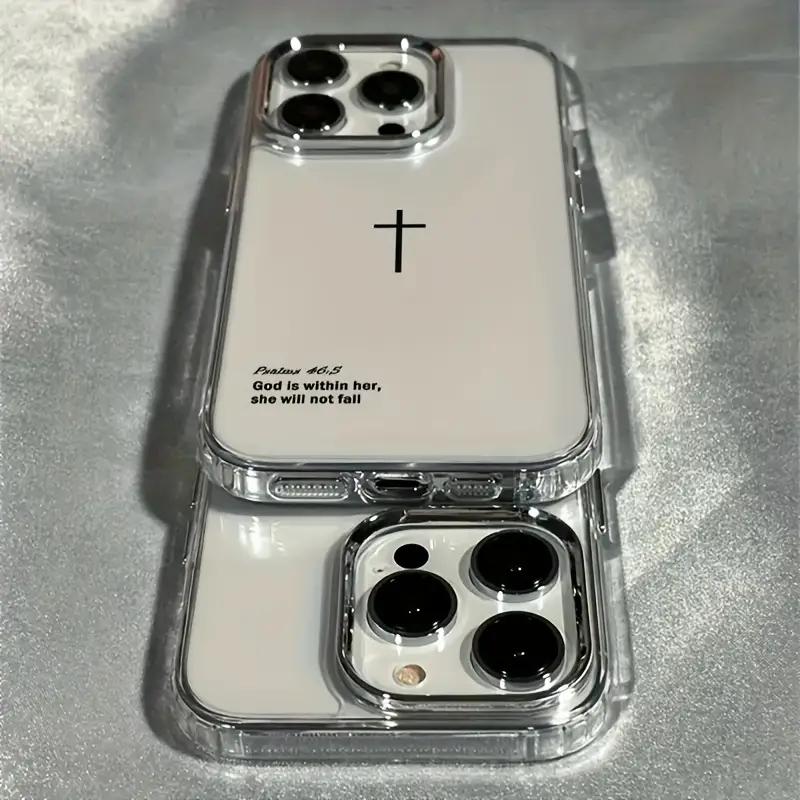 Простой Прозрачный Чехол для Телефона с Крестом Иисуса Для IPhone 17 16 15 14 13 12 11 Pro Max Air Plus Прозрачная Задняя Защитная Крышка Funda
