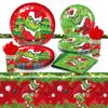 Charming Christmas Party Supplies Complete Pack With Vibrant Paper Plates Cups