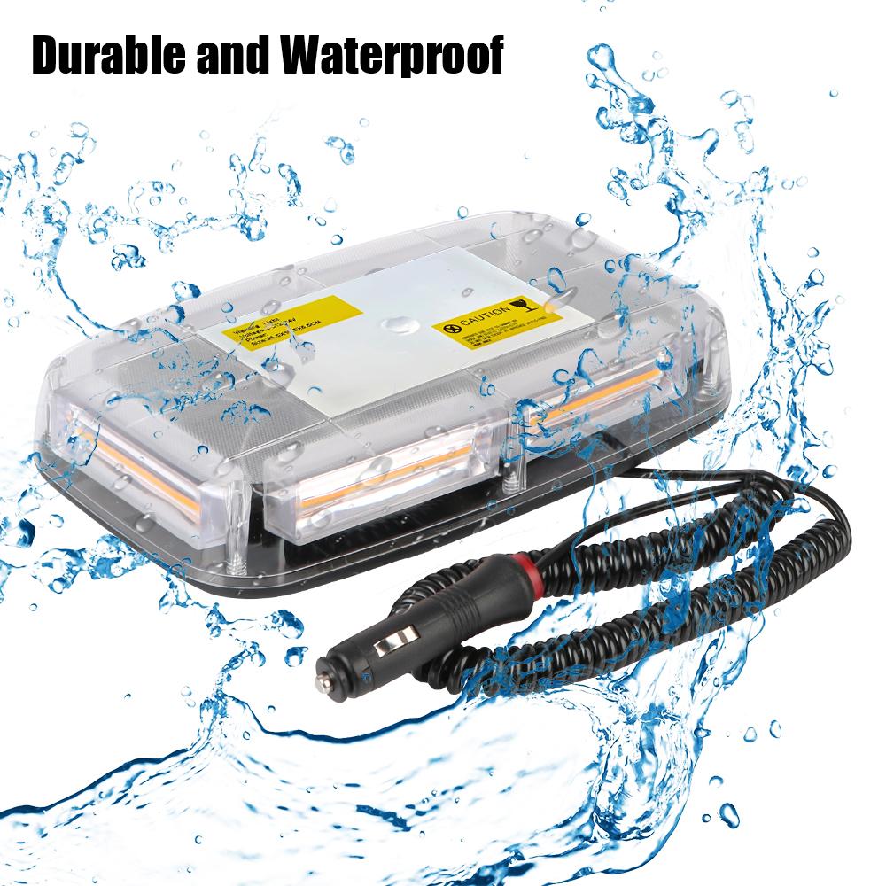 Автомобильная стробоскопическая сигнальная лампа Аварийная сигнальная лампа Проблесковый маячок на крыше автомобиля DC12 ~ 24 В Желтый светодиод COB Потолочная лампа Автомобильные фары Полицейская мигалка