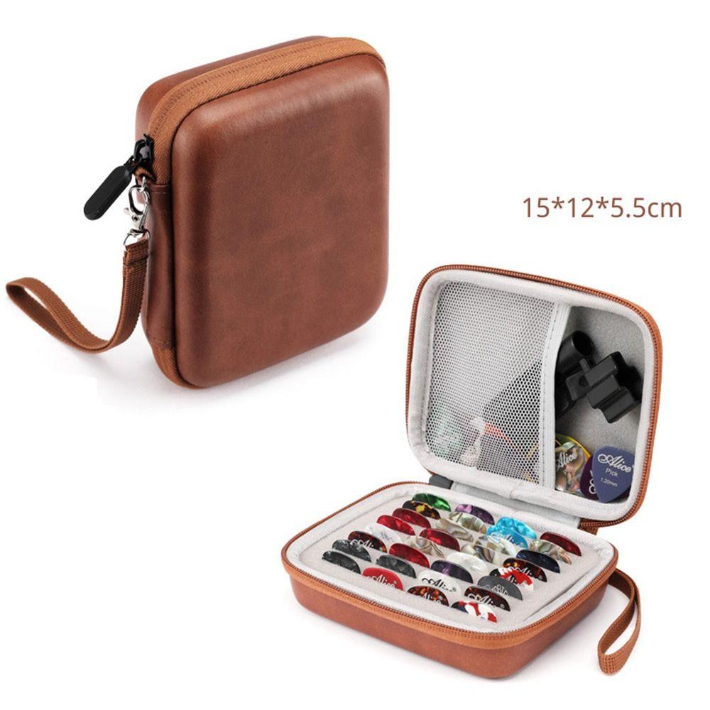Storage Waterproof Leather Case Bag Plectrum Guitar Picks Storage Bag Guitar Pick Holder Bag