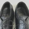 Sears USA 70s Vintage Easy Flex Leather Long Wingtip 9.5D 27.0-27.5 Black Dress Shoes(USED)