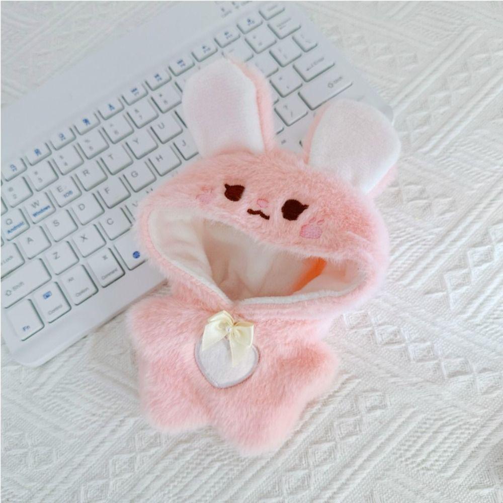 10cm Doll Clothes Plush Hairy One-piece Garment Gift Cartoon Animal Jumpsuits Stuffed Cotton Doll