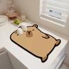 Capibara Insulation Mat Diatom Mud Table Absorbent Mat Kitchen Counter Drain Mat Household Coaster Lunch Mat