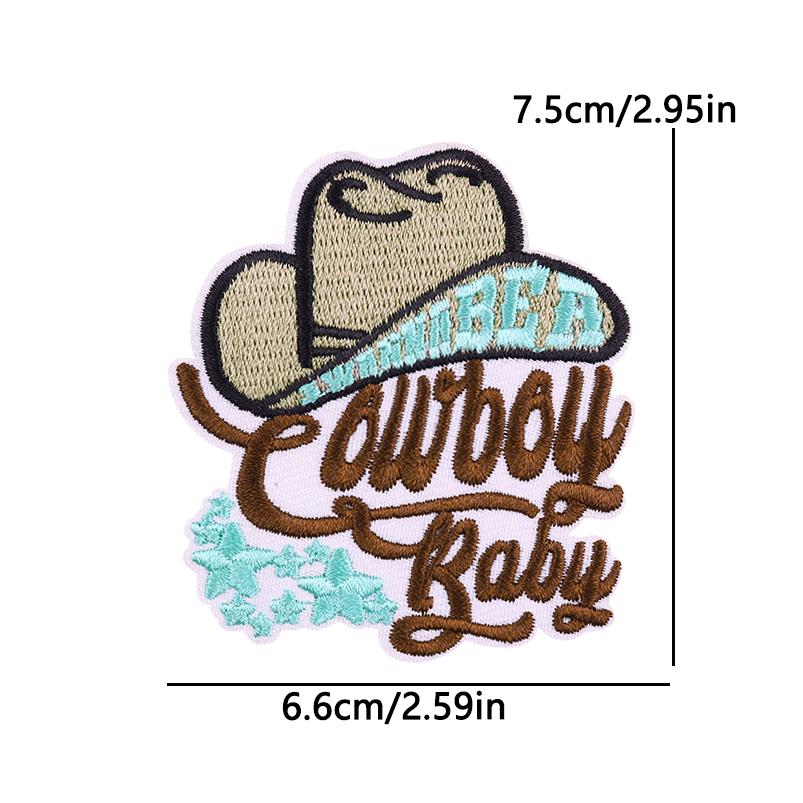 West Cowboy Embroidery Iron On Patches For Clothing thermoadhesive Patch For Clothes Heroism Adventurism Patch For Jeans Sticker