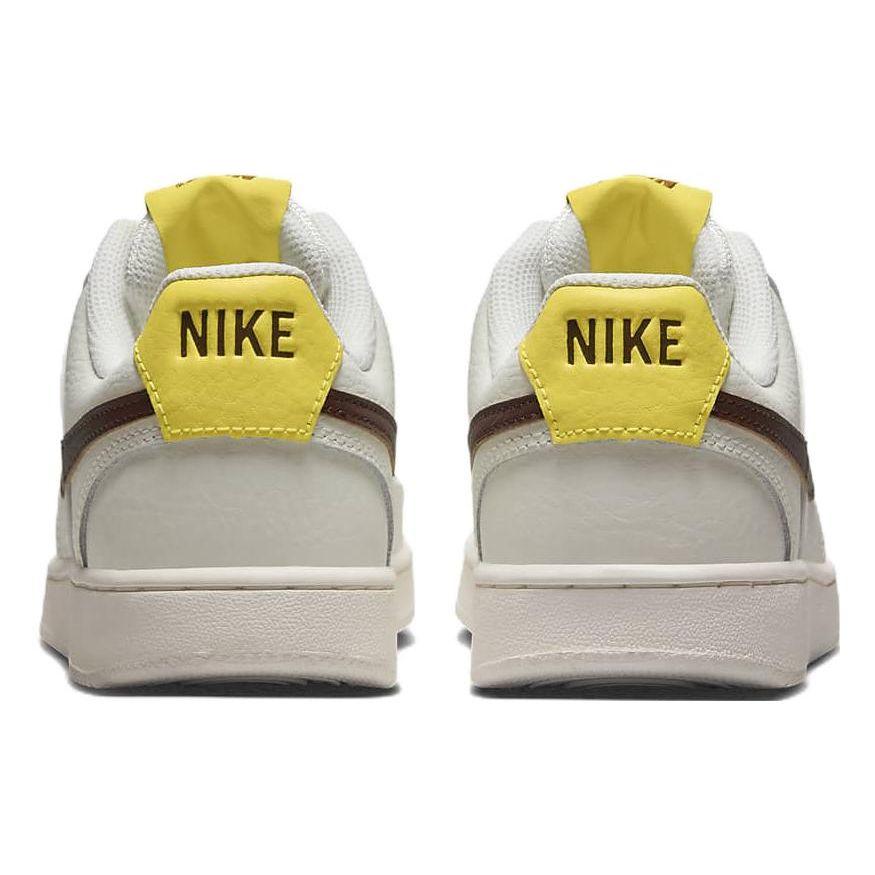 Nike Court Vision Low Sail Oxen Brown Women Sneakers White Tour-Yellow CD5434-117