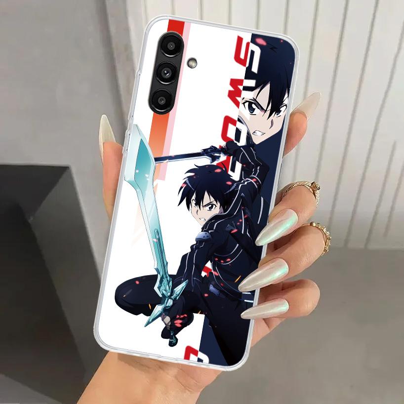 Чехол для телефона аниме Sword Art Online SAO для Samsung Galaxy A17 A16 A37 A26 A36 A57 A56 A15 A25 A35 A55 A14 A24 A34 A54 A13 A23 A33