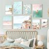Seascape Canvas Poster Surfing Wall Art Summer Beach Sea Print Shell Posters Painting Nordic Wall Pictures Living Room Decor