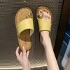 Flat Bottom Metal Cover Toe Small Cool Slippers Women's 2025 New Summer Soft Bottom with Skirt Beautiful Seaside Sandals