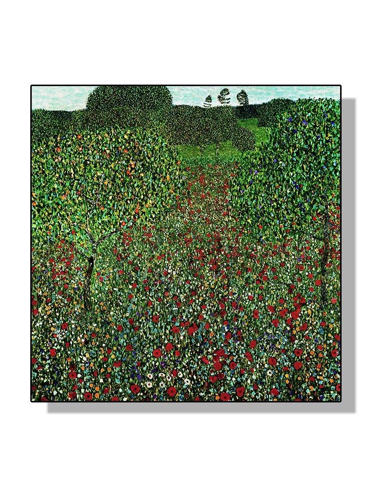 Густав Климт известные картины цветы пейзаж плакат холст живопись классическая репродукция настенное искусство для комнаты домашний декор