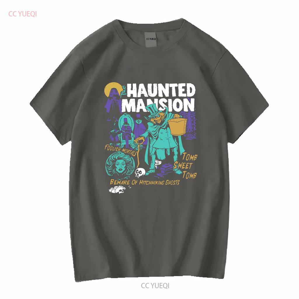 Винтажная футболка The Haunted Mansion Ghosts Хэллоуин Жуткий сезон Размер S 5XL с длинным или коротким рукавом винтажная Стиль стираной моды