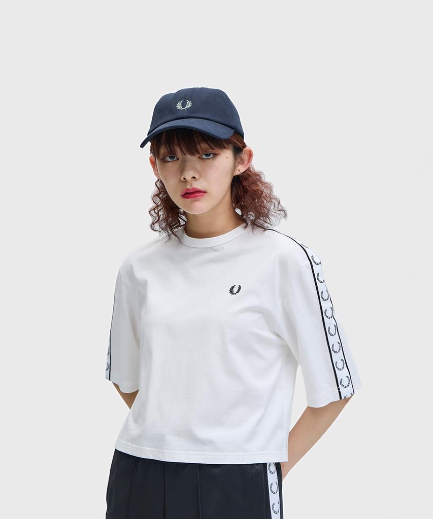 FRED PERRY [Womens] Tape T-Shirt - Snow White Afpf2612160-129