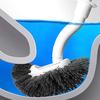Toilet Brush Set with Holder Ergonomic Long Handle Deep Cleaning Toilet Brush Quick Assembly Bathroom Tool