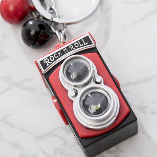 Брелок Легкий Портативный Светодиодный Звуковой Световой Дизайн Ретро Форма Камеры Брелок Сумка Рюкзак Брелок Подвеска Аксессуар