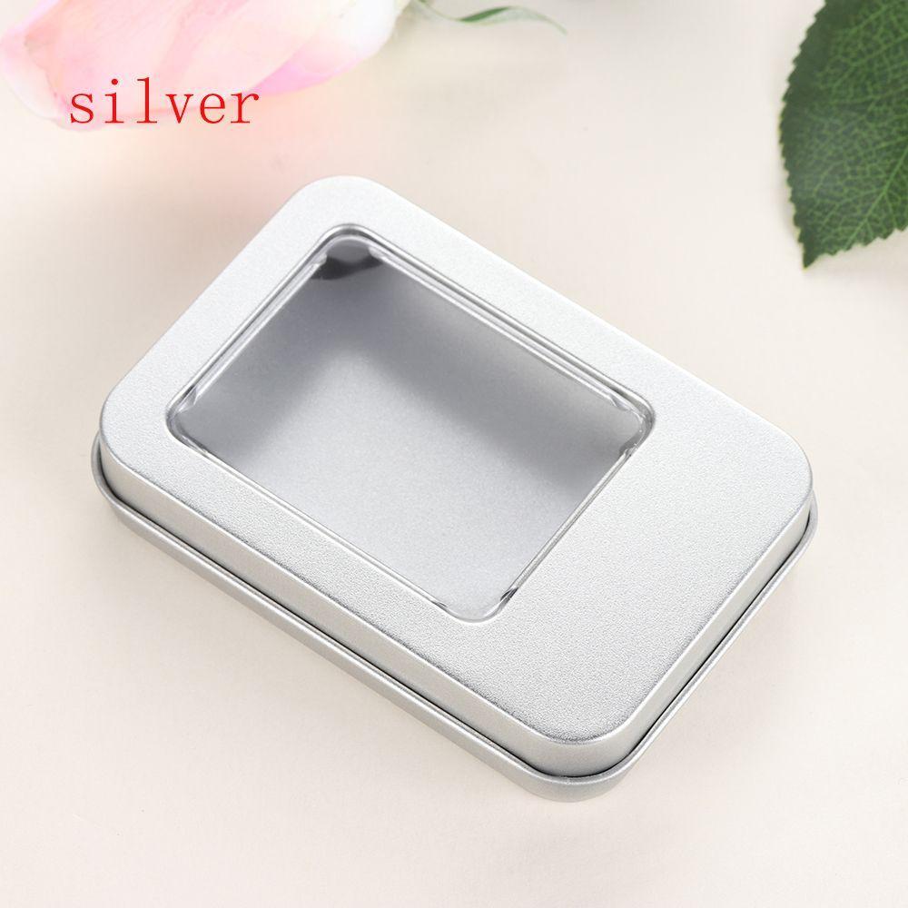 Rectangular Candy Coin Key Storage Boxes Jewelry Dampproof Containers Metal Tin Can Box