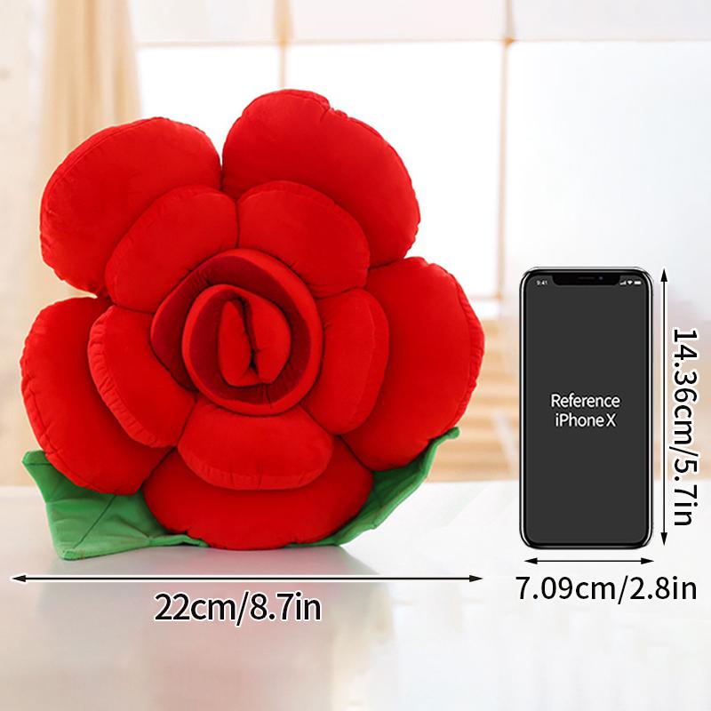 Подушка с розами, мягкие подушки, декоративные подушки для дивана, мягкая подушка для сидения в виде розы, подарки на День святого Валентина, украшение для дома