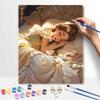 Disney Belle sleeping princess digital oil painting art kit DIY handmade home decoration gift
