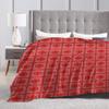 Bandana In Red White Blanket Soft Warm Flannel Throw Blanket Bedspread for Bed Living room Picnic Travel Home Sofa