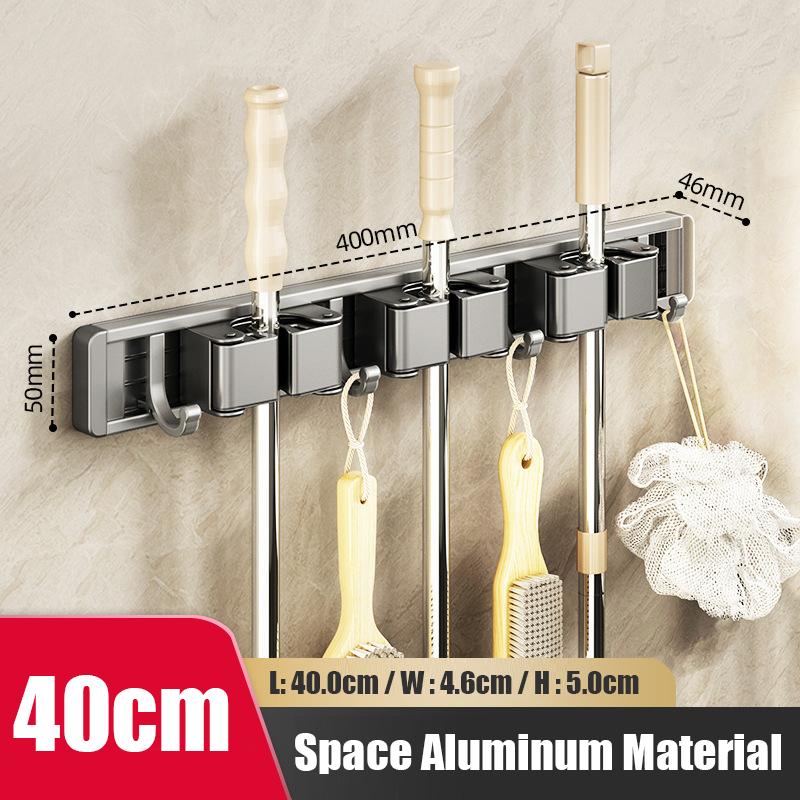 Держатель для швабры, крючки, инструменты для ванной комнаты, стеллаж для хранения, практичный зажим, органайзеры с крючками, компактные слоты для вешалок, держатель для швабры