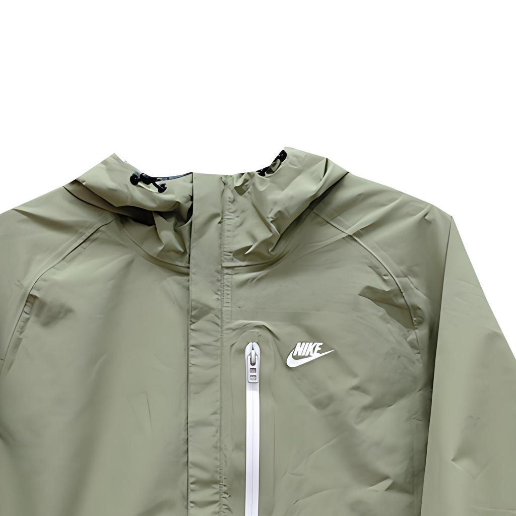 Nike Ветрозащитная Водонепроницаемая Теплая Повседневная Куртка с Капюшоном Мужские Куртки Зеленая DM5500-334