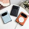 Минималистичный кожаный чехол с боковой магнитной застежкой для Huawei Pura X Max, тонкий защитный чехол с отверстием для ремешка, защита от отпечатков пальцев Нет