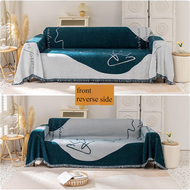 Чехол для дивана, универсальный чехол для дивана на все времена года, не нужно ничего мерить, простое скандинавское одеяло, полотенце для дивана