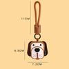 Cartoon Puppy Car keychain Leather Small Pendant New Bag Charm  Birthday Gift