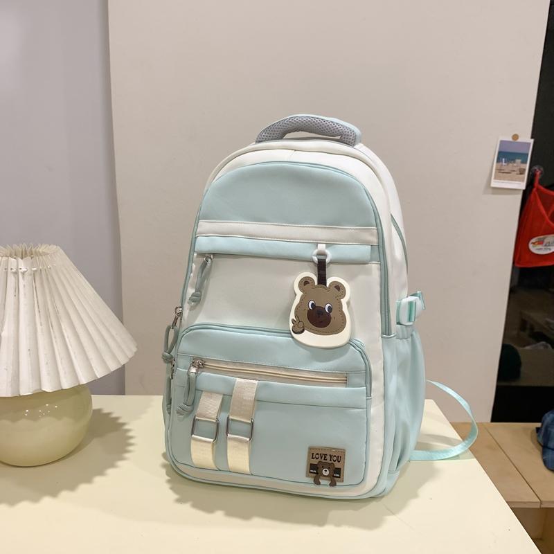 Школьный женский дорожный рюкзак контрастного цвета, большой вместимости, для учеников средней школы