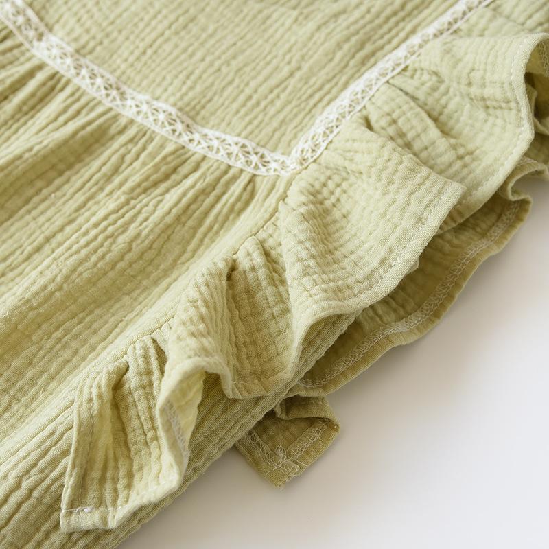 Новые летние женские пижамы, шорты с короткими рукавами, комплект из двух предметов, креповый жилет из 100% хлопка + шорты, милая домашняя одежда, комплект из двух предметов