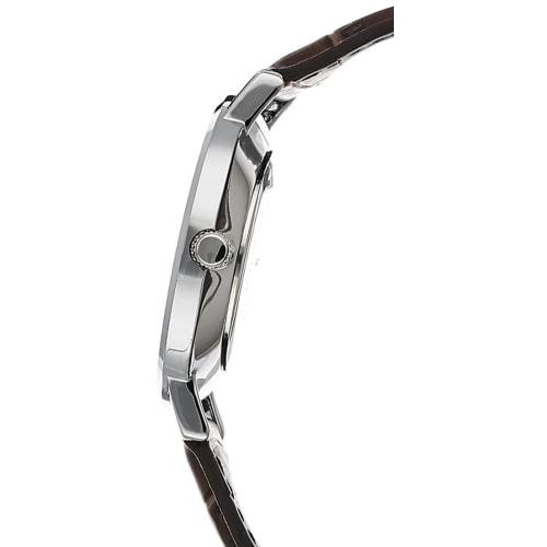 Casio MTP-VT01L-2B Men's Minimalist Blue Dial Analog Watch with Brown Leather Band, Silver, One Size, Quartz Movement.