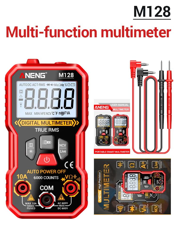 ANENG M128 Digital Backlit Screen Flashlight For Electrician Multimeter 6000 Counts NCV Voltage Detection AC/DC Voltage Tester