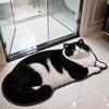 Super Absorbent Cute Cat Diatom Floor Mat Bedroom Door Small Rug  Living Room Tea Table Bedside