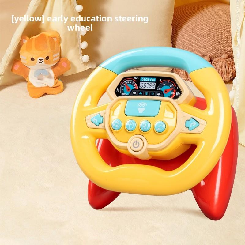Kids Steering Wheel Toy With Interactive Lights And Sound For Childrens Playroom And Outdoor Activities
