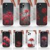 Чехол Красный Паучий Лилия Цветок Для iPhone Max,13,XR,SE,12,15,Pro,17,Plus,11,14,16,X,XS,Mini Прозрачный Мягкий Чехол