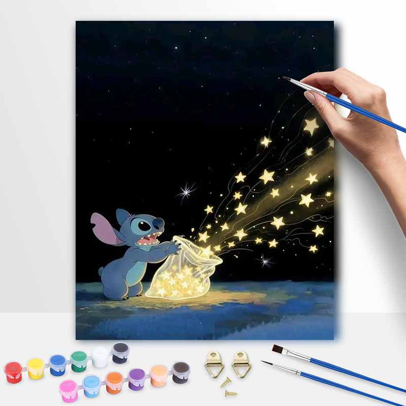 Disney Лило и Стич собирают звезды масляная живопись цифровая живопись набор для творчества ручная работа DIY подарки украшения для дома
