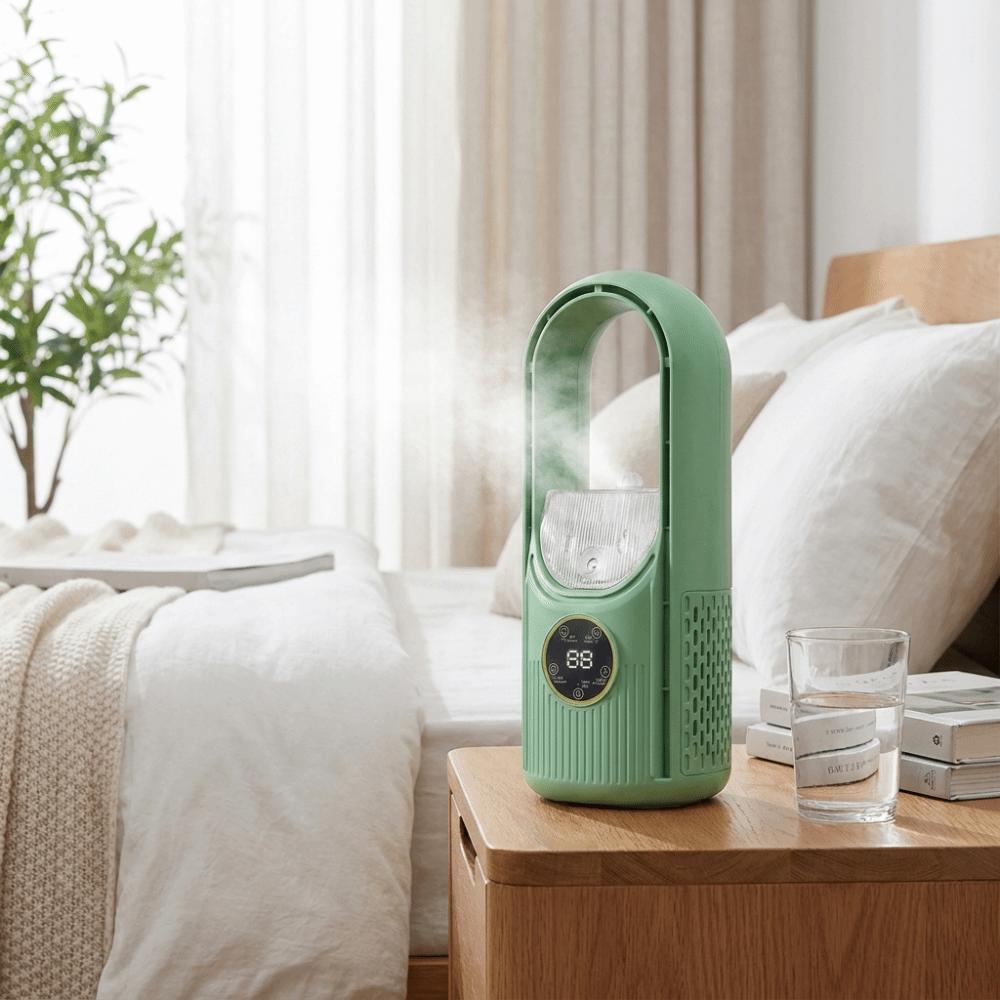 6 Speed USB Fan Silent Timer Leafless Fan Flexible Usage Electric Fan Desktops